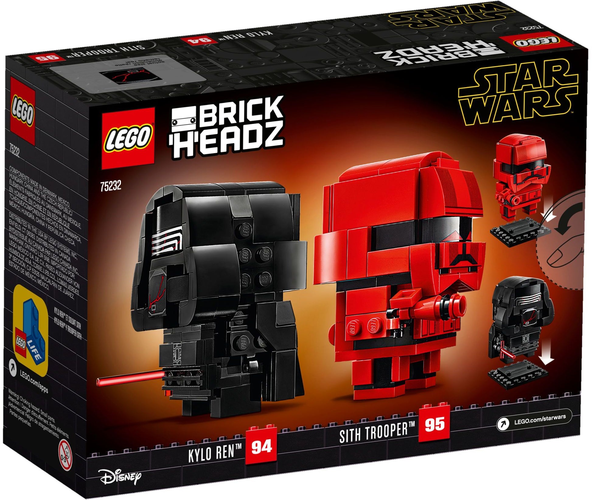 LEGO Brickheadz 75232 Kylo Ren & Sith Trooper Collectable Building Set- Auzzi Store