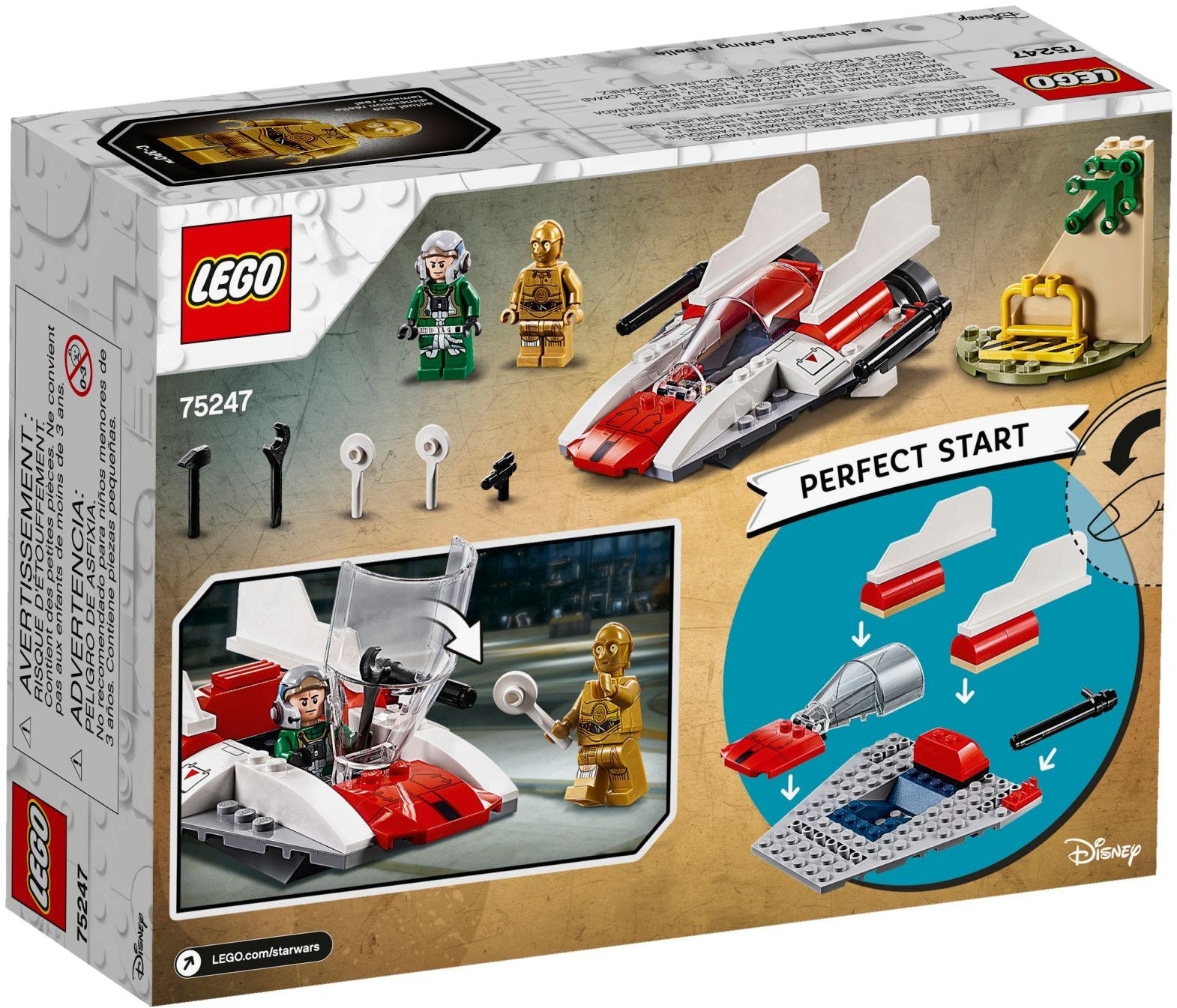 LEGO 75247 Rebel A-wing Starfighter 4+ C-3PO - SuperSaverAU - view 4