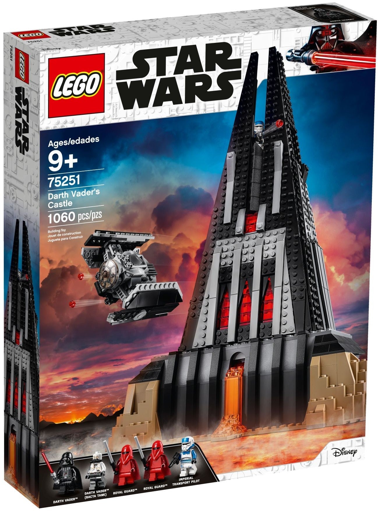 LEGO Star Wars 75251 Darth Vader's Castle Set with Buildable TIE Fighter- Auzzi Store