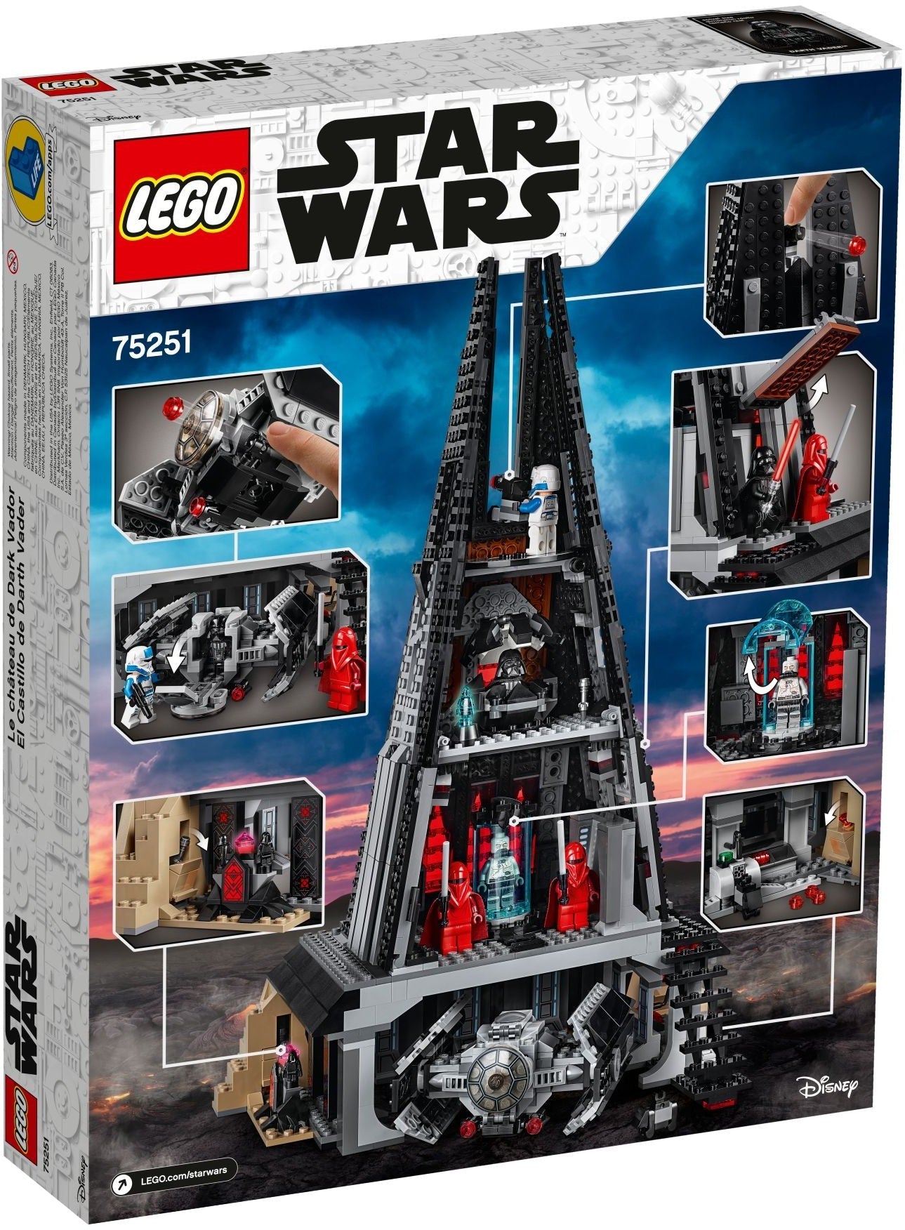 LEGO Star Wars 75251 Darth Vader's Castle Set with Buildable TIE Fighter- Auzzi Store