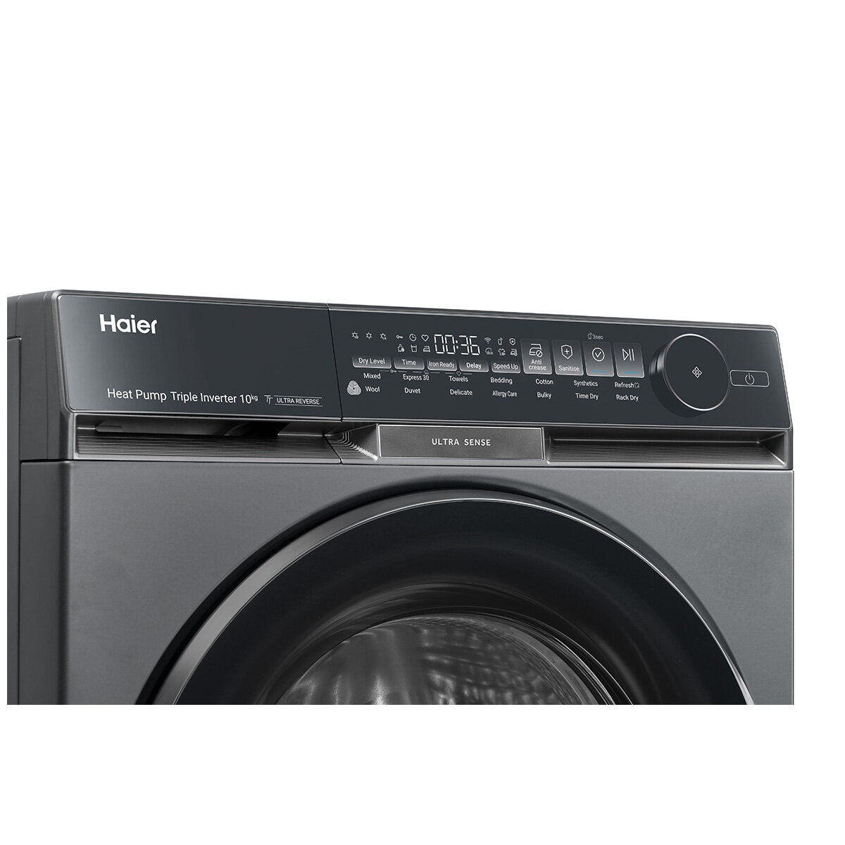 Haier 500 Series 10kg Heat Pump Dryer - Black, 10 Star Energy Rating, Wi-Fi Control - HDHP10DB1