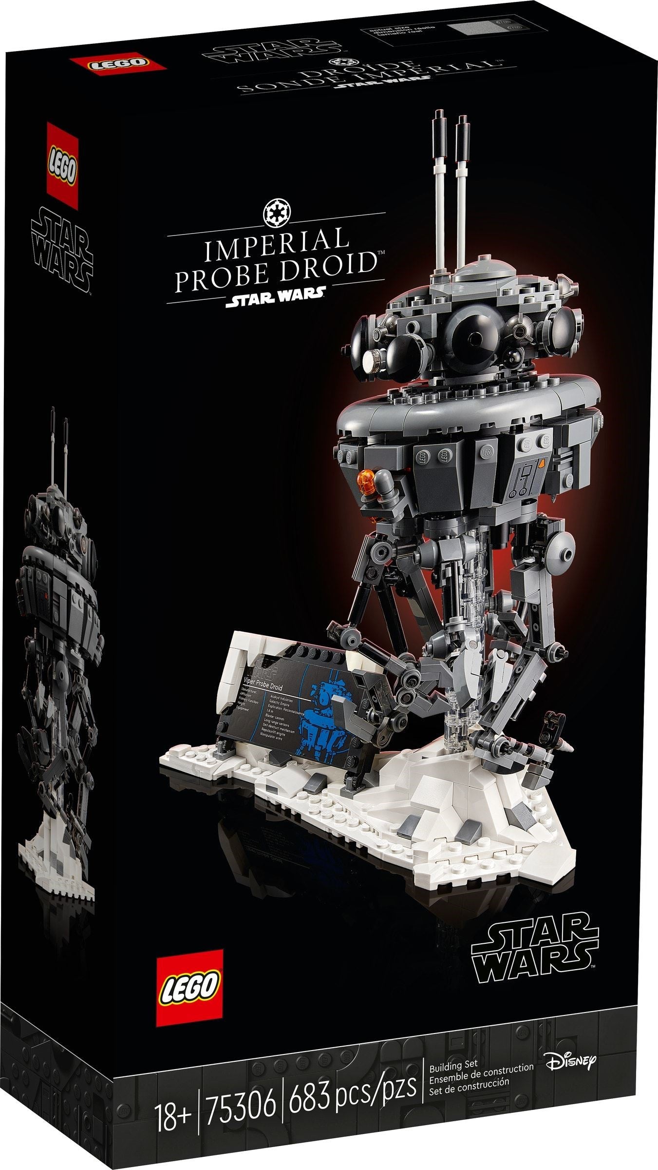 LEGO 75306 Imperial Probe Droid - Star Wars Hoth Display Model