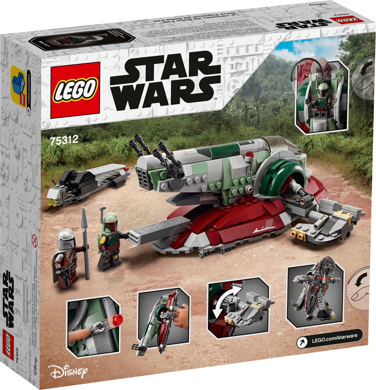 LEGO 75312 Boba Fett's Starship – Mandalorian Toy