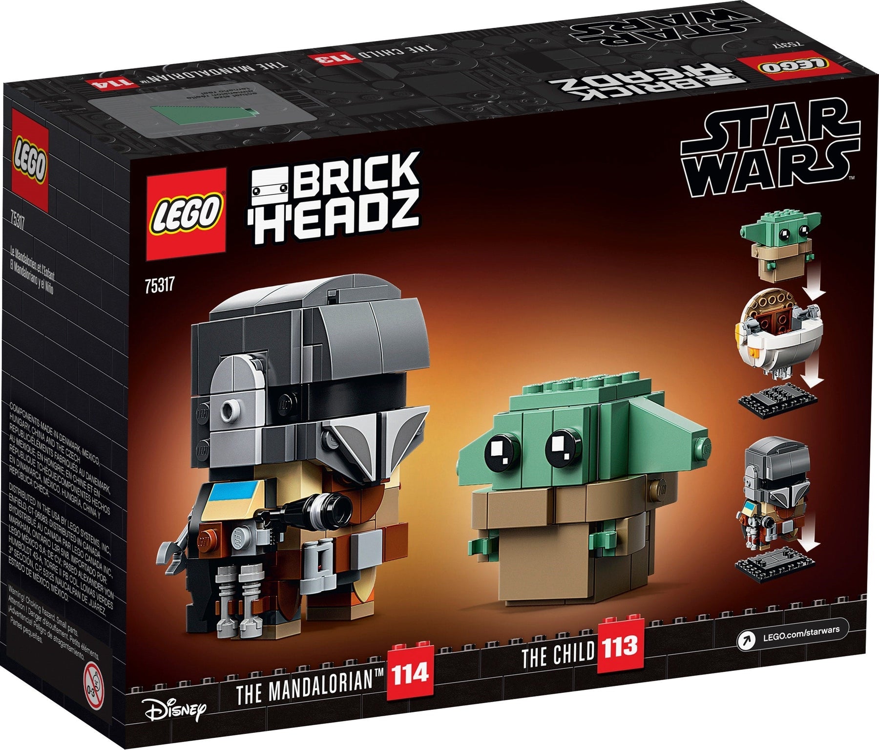 LEGO 75317 The Mandalorian & The Child BrickHeadz - SuperSaverAU - view 2