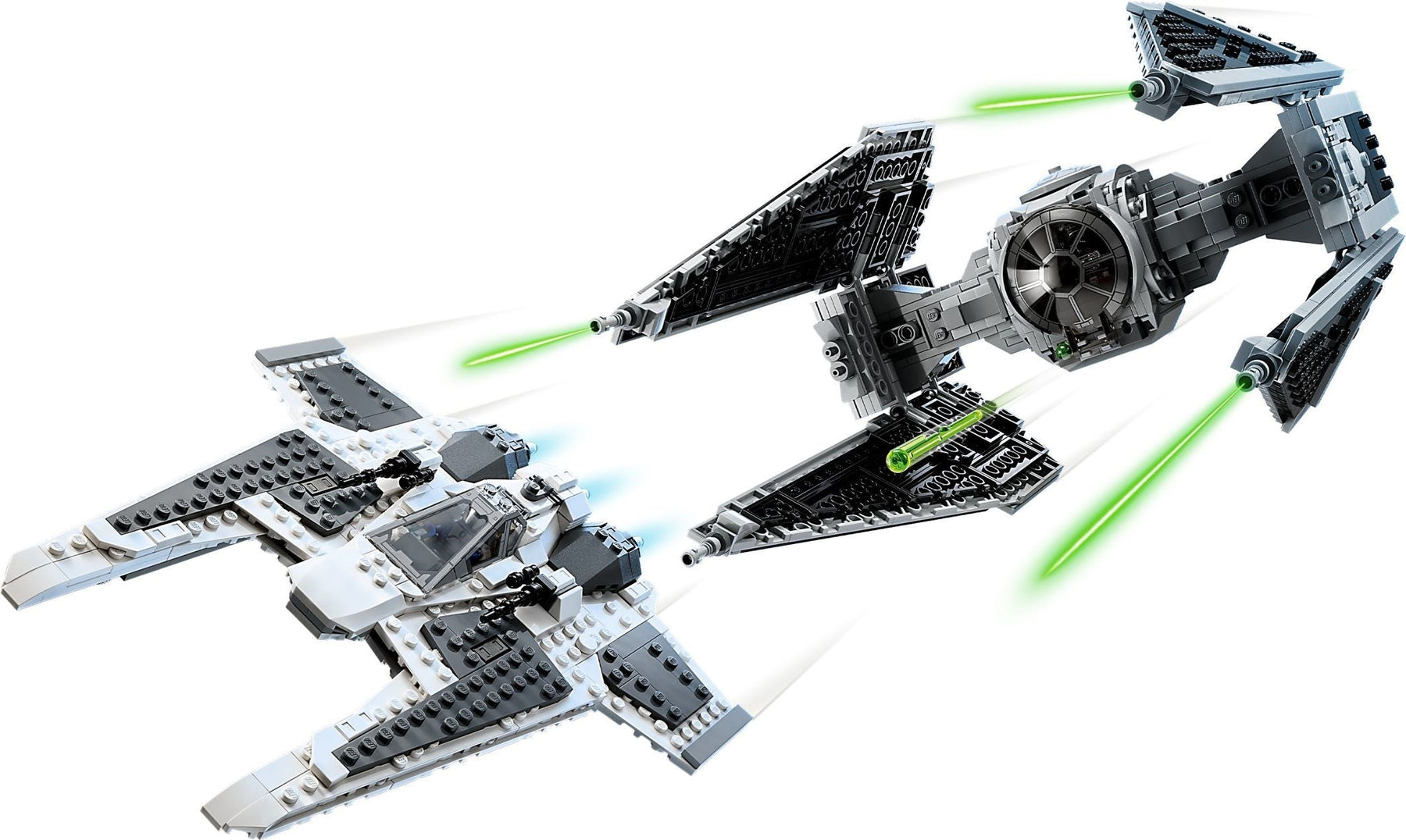 LEGO 75348 Mandalorian Fang Fighter vs. TIE Interceptor – Star Wars Battle Set - SuperSaverAU - view 2