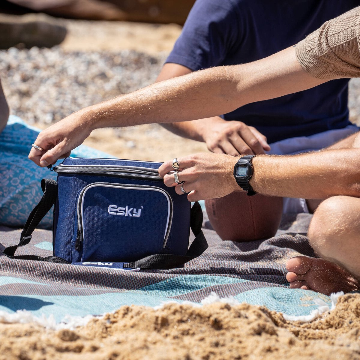 Esky 9 Can Soft Cooler Bag - 260mm x 220mm x 180mm - Blue - Leak-Proof Insulation - SuperSaverAU - view 3