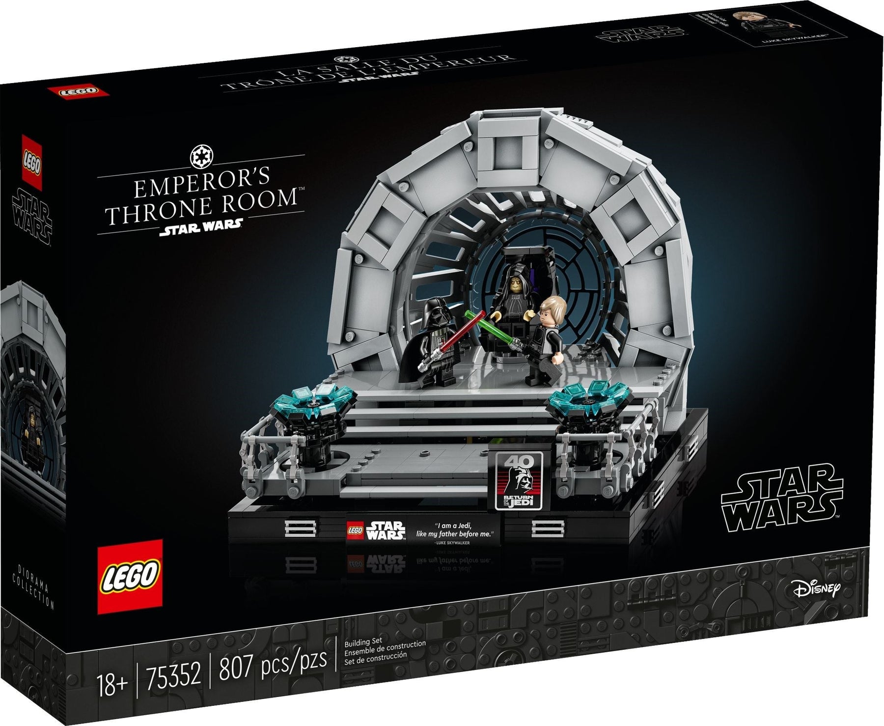LEGO 75352 Emperor’s Throne Room Diorama – Star Wars Display Model - SuperSaverAU - view 1