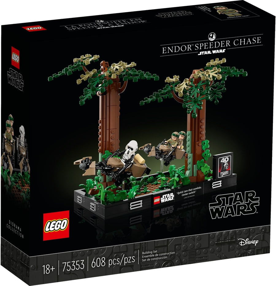 LEGO 75353 Endor Speeder Chase Diorama – Star Wars Collectible Scene - SuperSaverAU - view 1
