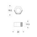 Zenith M12 Hot Dip Galvanised Hex Nut - Each
