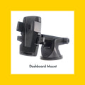 Antsig Car Phone Holder Dash Mount - Extendable Arm - Scratch-Free Grips - 45mm x 37mm x 26mm - Black - SuperSaverAU - view 5