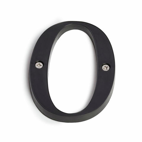 Sandleford 85mm Black Plastic House Number 0 - Durable Outdoor Numeral - SuperSaverAU - view 1