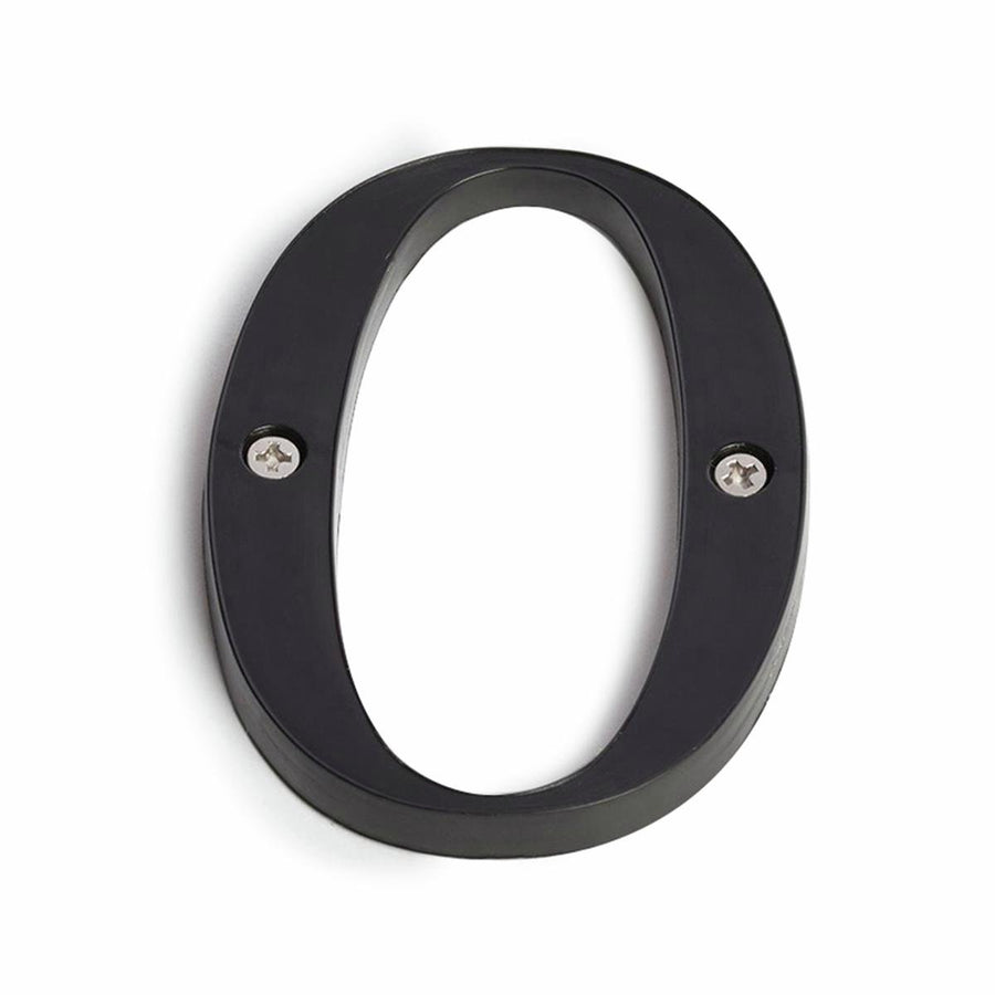 Sandleford 85mm Black Plastic House Number 0 - Durable Outdoor Numeral - SuperSaverAU - view 1