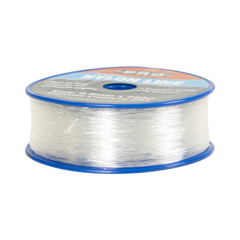 Grunt 0.8mm x 250m Nylon Fishing Line, Clear, Weather Resistant, 25kg Break Strength