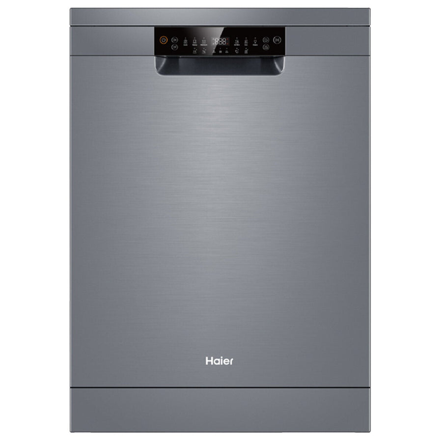Haier 60cm Freestanding Dishwasher with Sanitise - 15 Place Settings - Satina - ThermoDry - HDW15F1S1