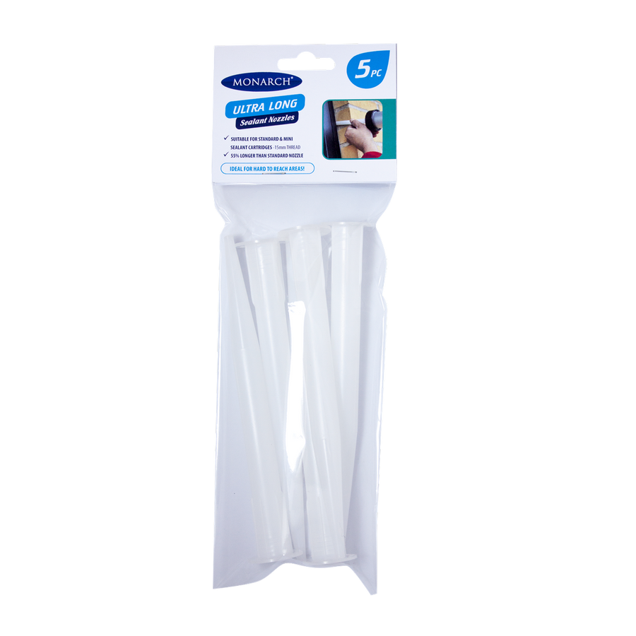 Monarch Ultra Long Sealant Nozzles 5 Pack - 15mm Plastic - Reach Areas - SuperSaverAU - view 1