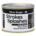 White Knight Strokes & Splashes 100ml Black Flat Paint - Interior/Exterior