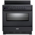 DeLonghi 90cm Deluxe Freestanding Induction Cooker 140L - Anthracite, Five Zones - DEF1407INDMB