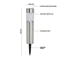 Click Aria Solar LED Bollard Light Stainless Steel