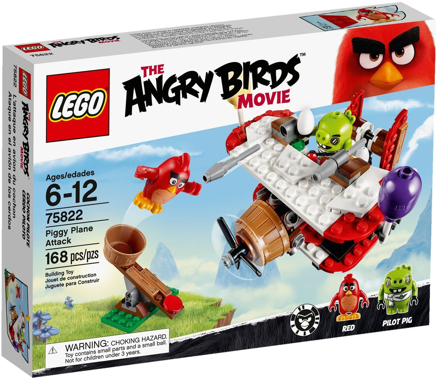 LEGO Angry Birds 75822 Piggy Plane Attack Building Kit 168 Piece- Auzzi Store