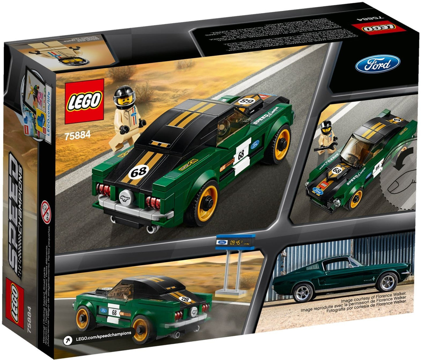 LEGO 75884 Speed Champions 1968 Ford Mustang Fastback- Auzzi Store