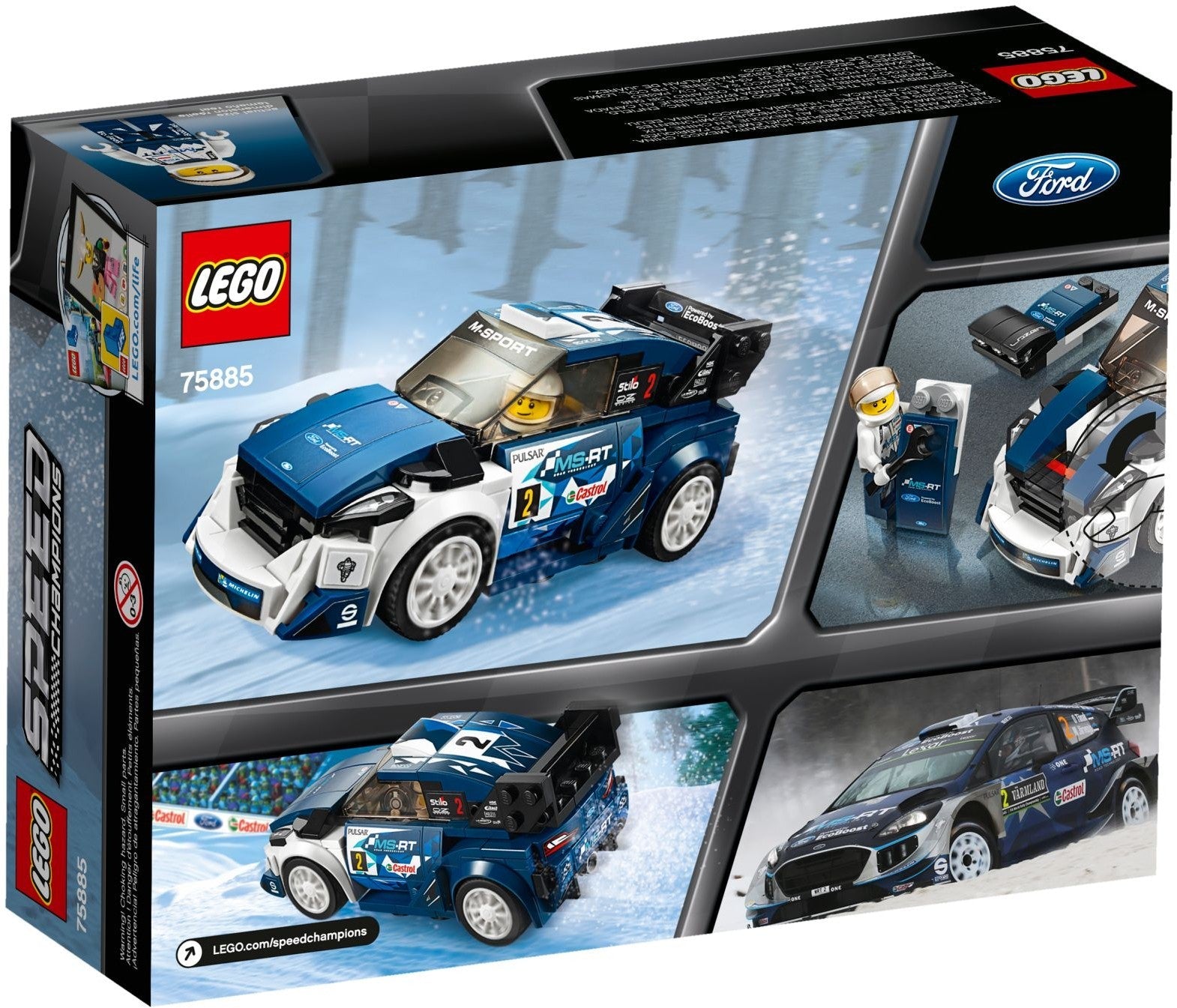 LEGO 75885 Ford Fiesta M-Sport WRC Rally Car Model Kit - SuperSaverAU - view 3