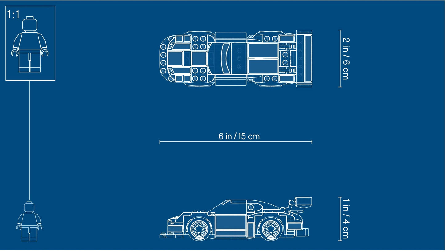 LEGO 75888 Porsche 911 RSR & 911 Turbo 3.0 Race Car Building Set