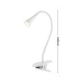 Verve Design Dale 225mm LED Gooseneck Clip Lamp ATL103WH, 5W Adjustable Clamp Lamp, White