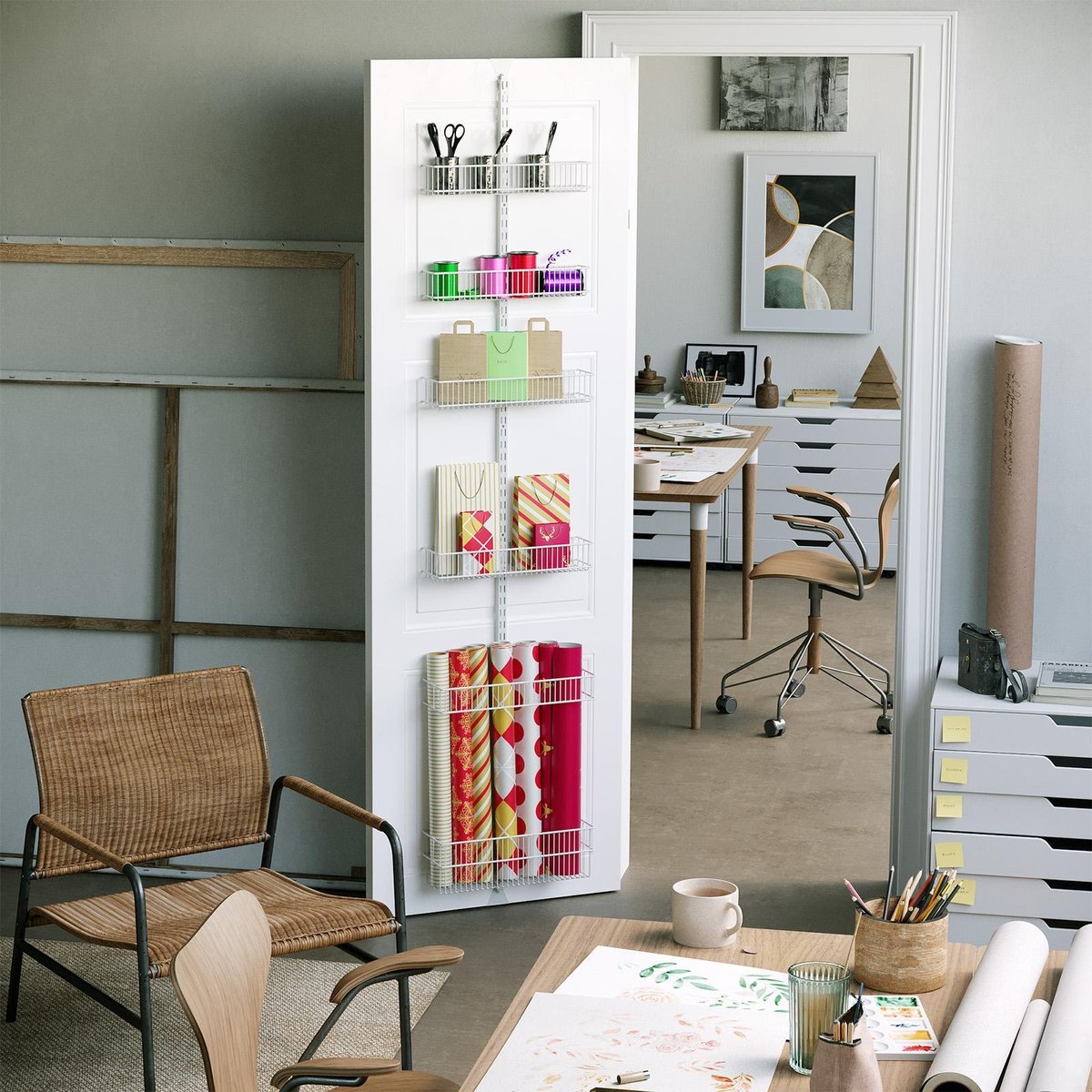 Flexi Storage Over Door Hook - White - Steel - Space Saving Solution - SuperSaverAU - view 2