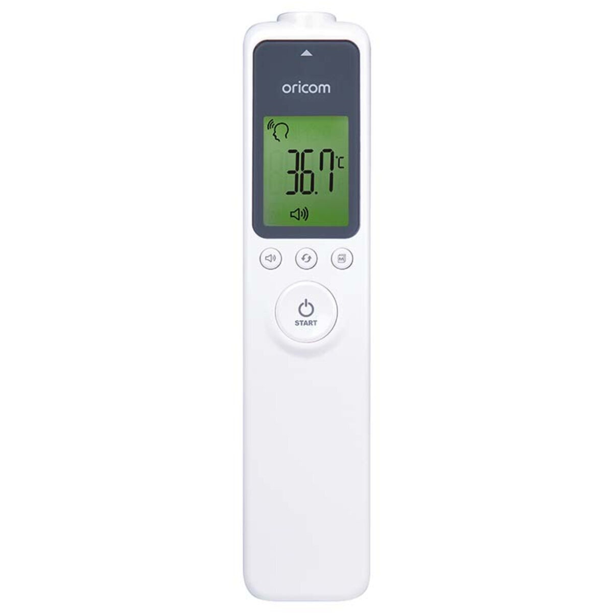 Oricom Non Contact Infrared Thermometer - Colour-Coded Reading, Stores 32 Temperatures - HFS1000