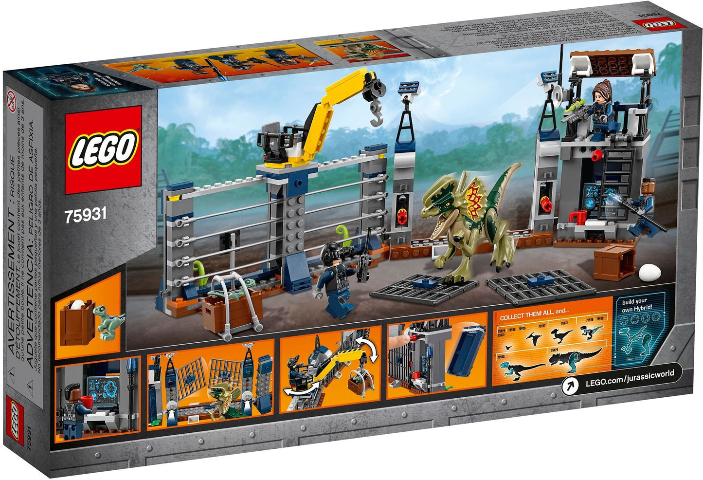LEGO 75931 Dilophosaurus Outpost Attack - Jurassic World Dinosaur Playset