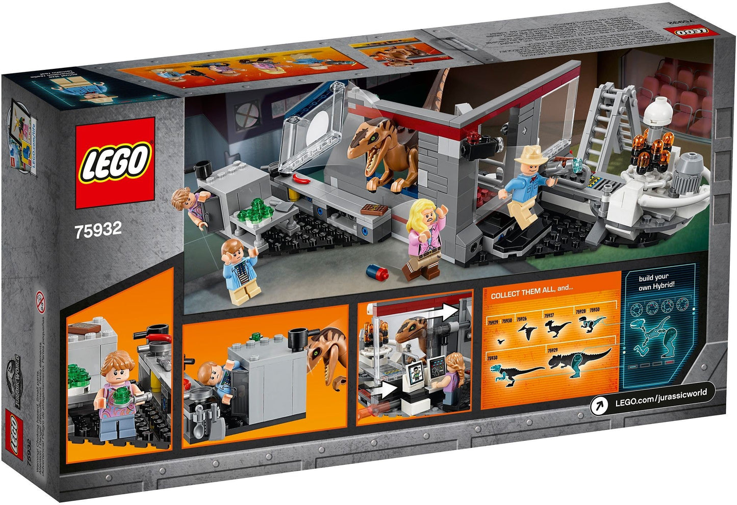 LEGO 75932 Jurassic Park Velociraptor Chase Control Room Playset