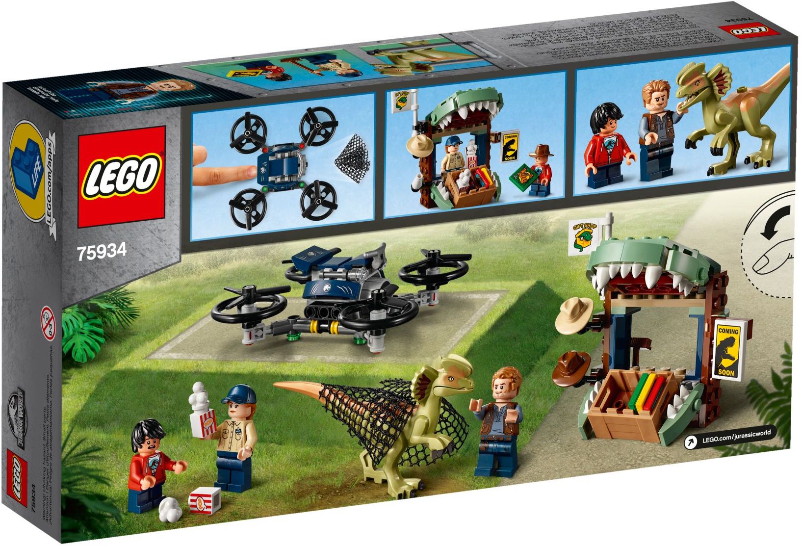 LEGO 75934 Dilophosaurus on the Loose Dinosaur Playset - SuperSaverAU - view 4