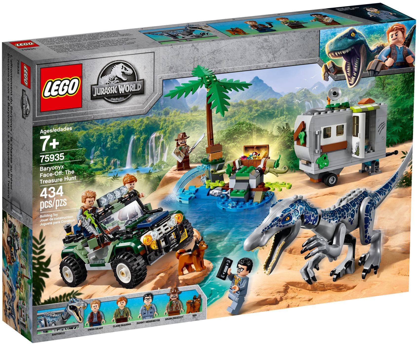 LEGO 75935 Jurassic World Baryonyx Face-Off: The Treasure Hunt- Auzzi Store