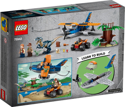 LEGO Jurassic World 75942 4+ Velociraptor: Biplane Rescue Mission Dino Toys- Auzzi Store