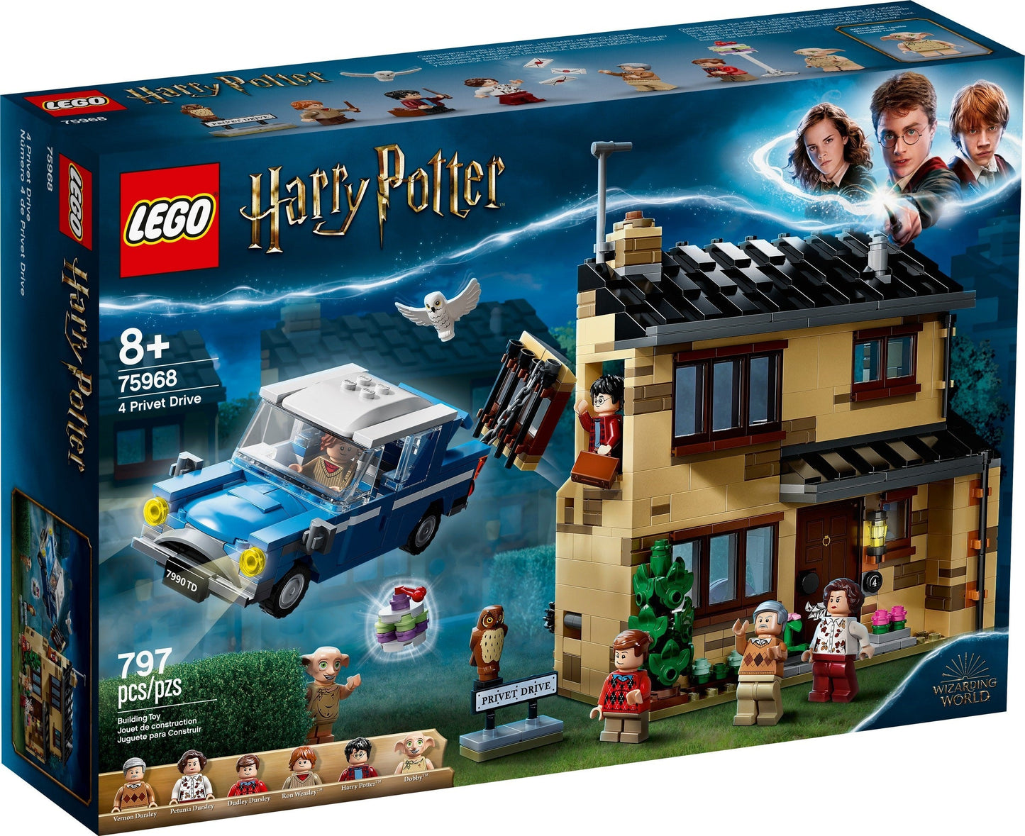 LEGO 75968 Harry Potter 4 Privet Drive House Ford Anglia Dobby Dursley Family- Auzzi Store