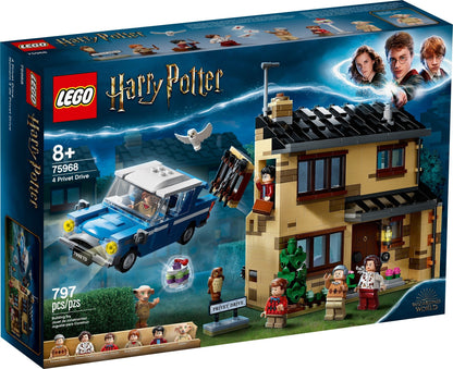 LEGO 75968 Harry Potter 4 Privet Drive House Ford Anglia Dobby Dursley Family- Auzzi Store