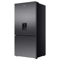 Hisense 500L PureFlat Bottom Mount Fridge - Non-Plumbed Water Dispenser, Dark Stainless Steel - HRBM500TBW