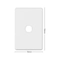 Deta White S Line Series 1 Aperture Wall Plate - Single Gang - 73mm x 113mm - Slim Design - SuperSaverAU - view 4