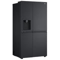 LG 635L Side by Side Fridge - Matte Black, Plumbed Ice and Water Dispenser, ThinQ - GS-L600MBL