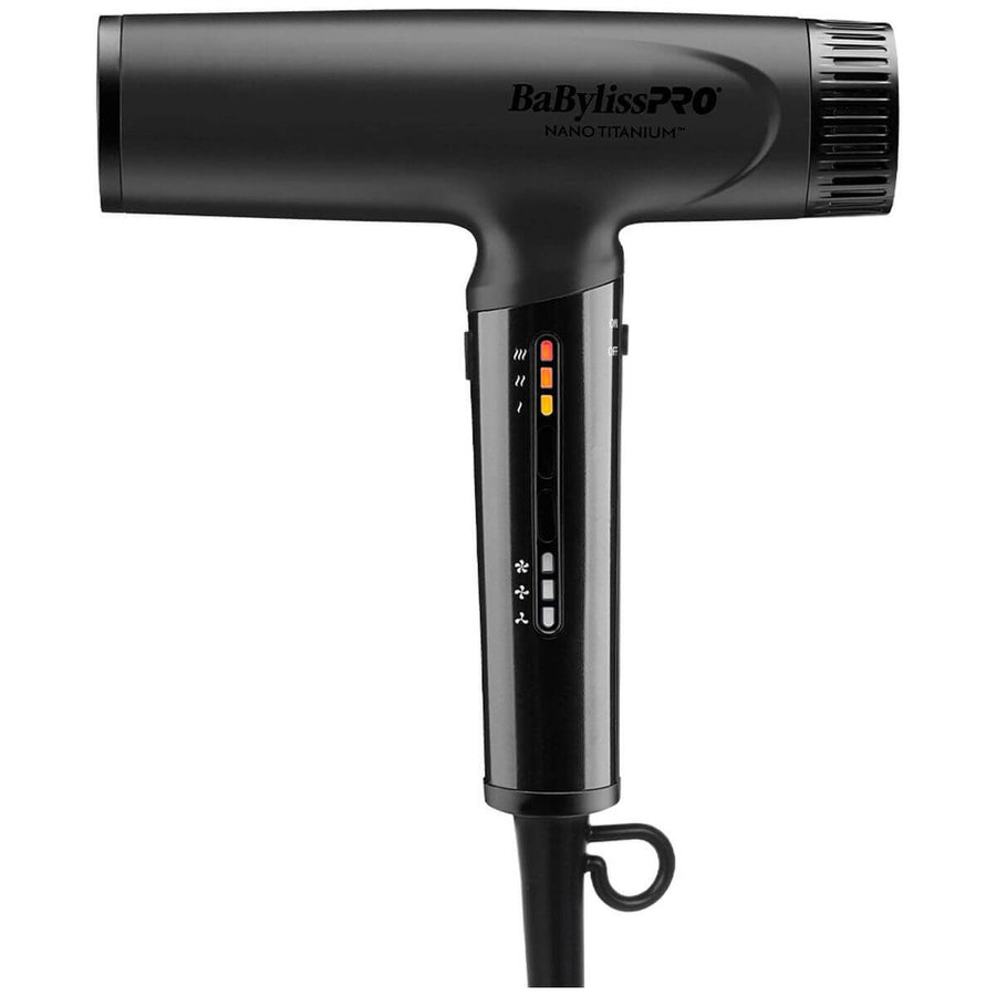 BaBylissPRO Nano Titanium Light ionic high-speed hair dryer - 1400W digital motor, black - 900213