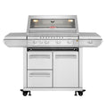 Beefeater 7000 Premium 4 Burner BBQ with Trolley - 304 Stainless Steel - Side Burner - BMF7645SA
