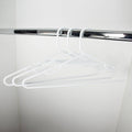 All Set White Plastic Tube Clothes Hangers 10 Pack - 445mm x 215mm - Anti-Slip - SuperSaverAU - view 4