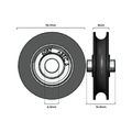 Rolltrak Concave Roller - 36mm - Nylon - 6.4mm Axle - SuperSaverAU - view 2