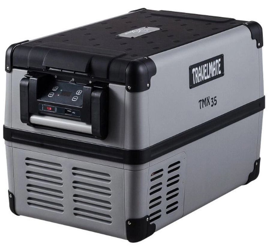 EvaKool 38L Travelmate portable fridge - End-opening lid - Black/Silver - TMX35