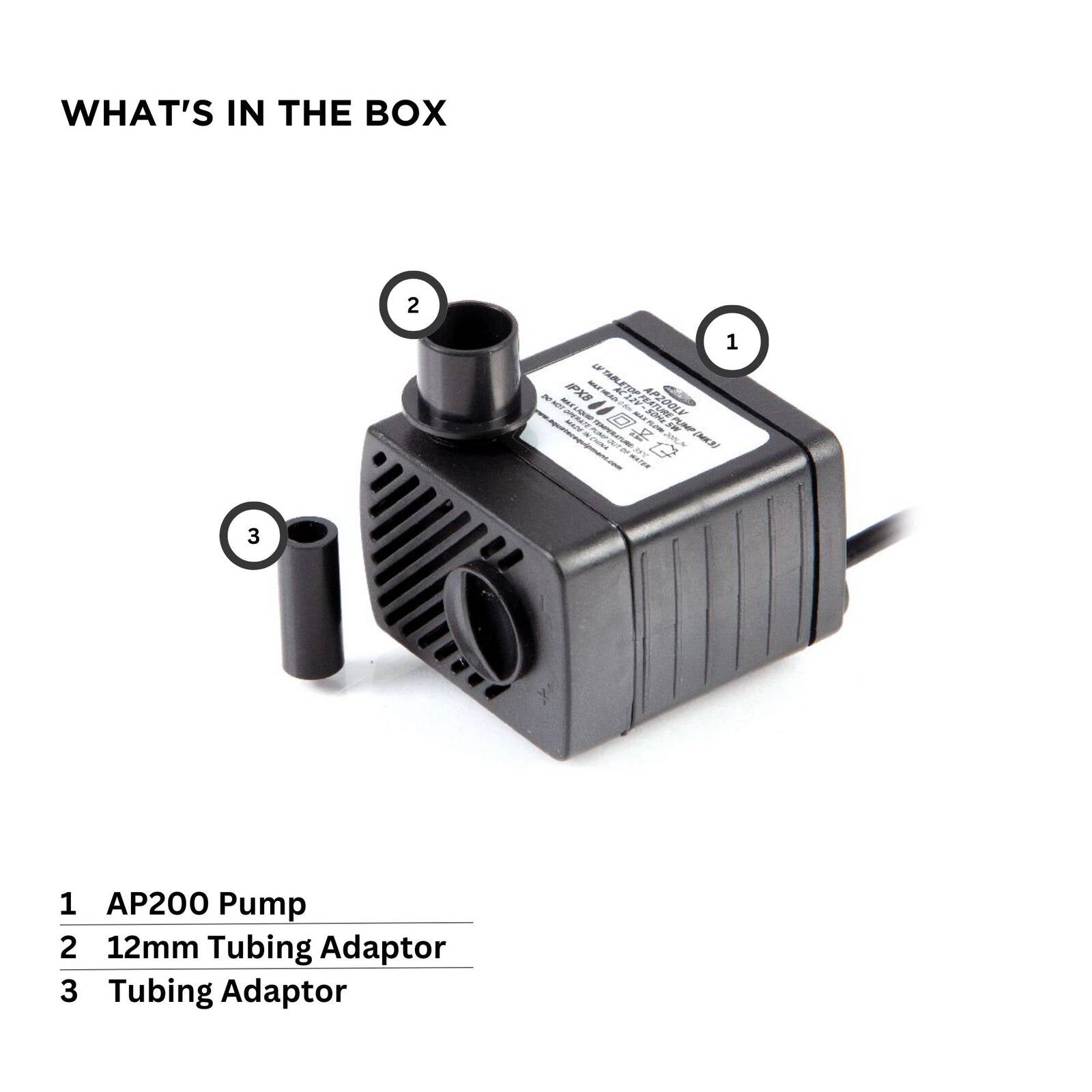 Aquapro AP200LV Low Voltage Tabletop Feature Pump 3W Submersible Indoor, Adjustable Flow