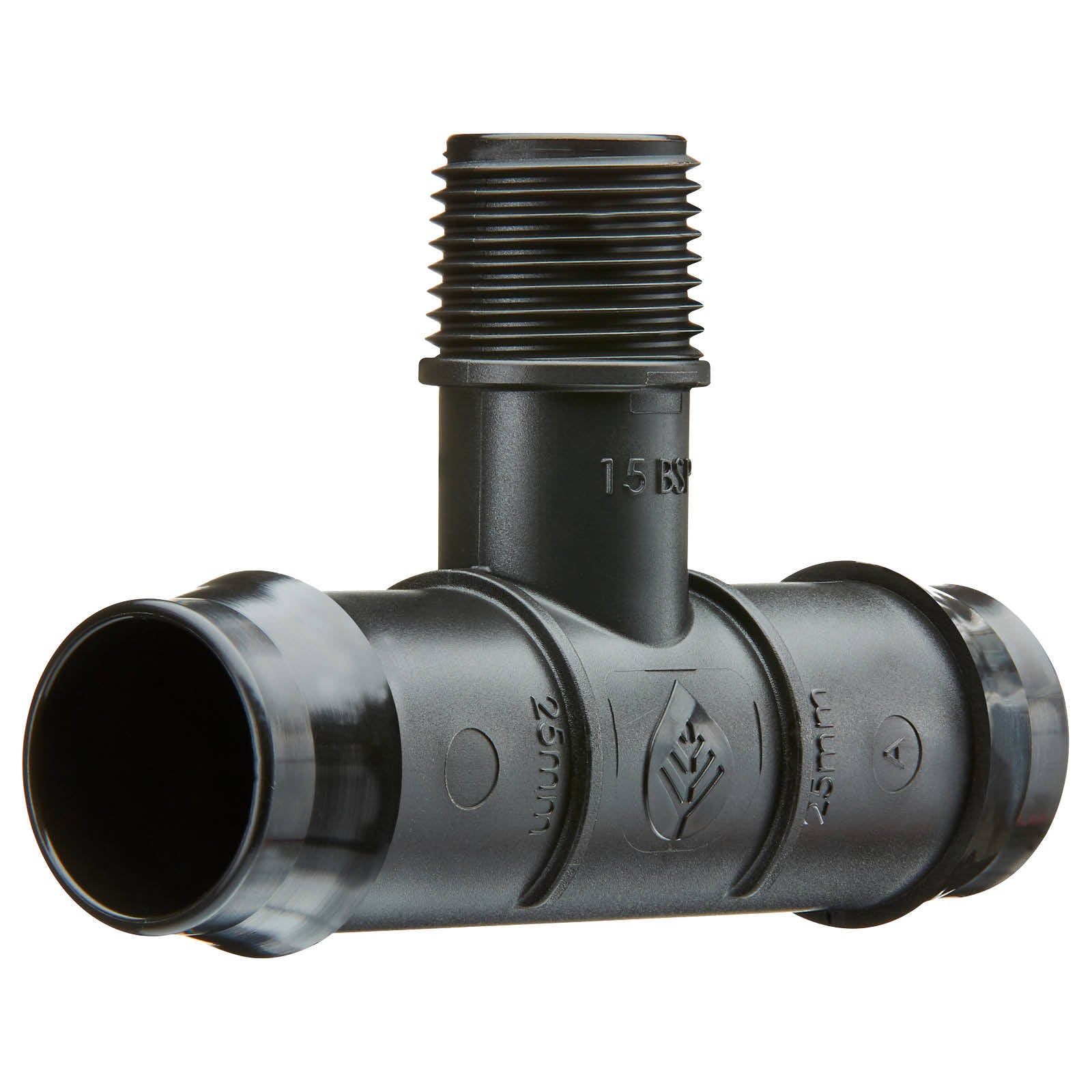 Pope 25mm Barbed x 15mm Male BSP Threaded Tee