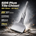 75mm Wide SDS Plus Tile Chisel 25 Degree Bent Shaft for Concrete and Masonry Removal