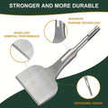75mm Wide SDS Plus Tile Chisel 25 Degree Bent Shaft for Concrete and Masonry Removal - view 5