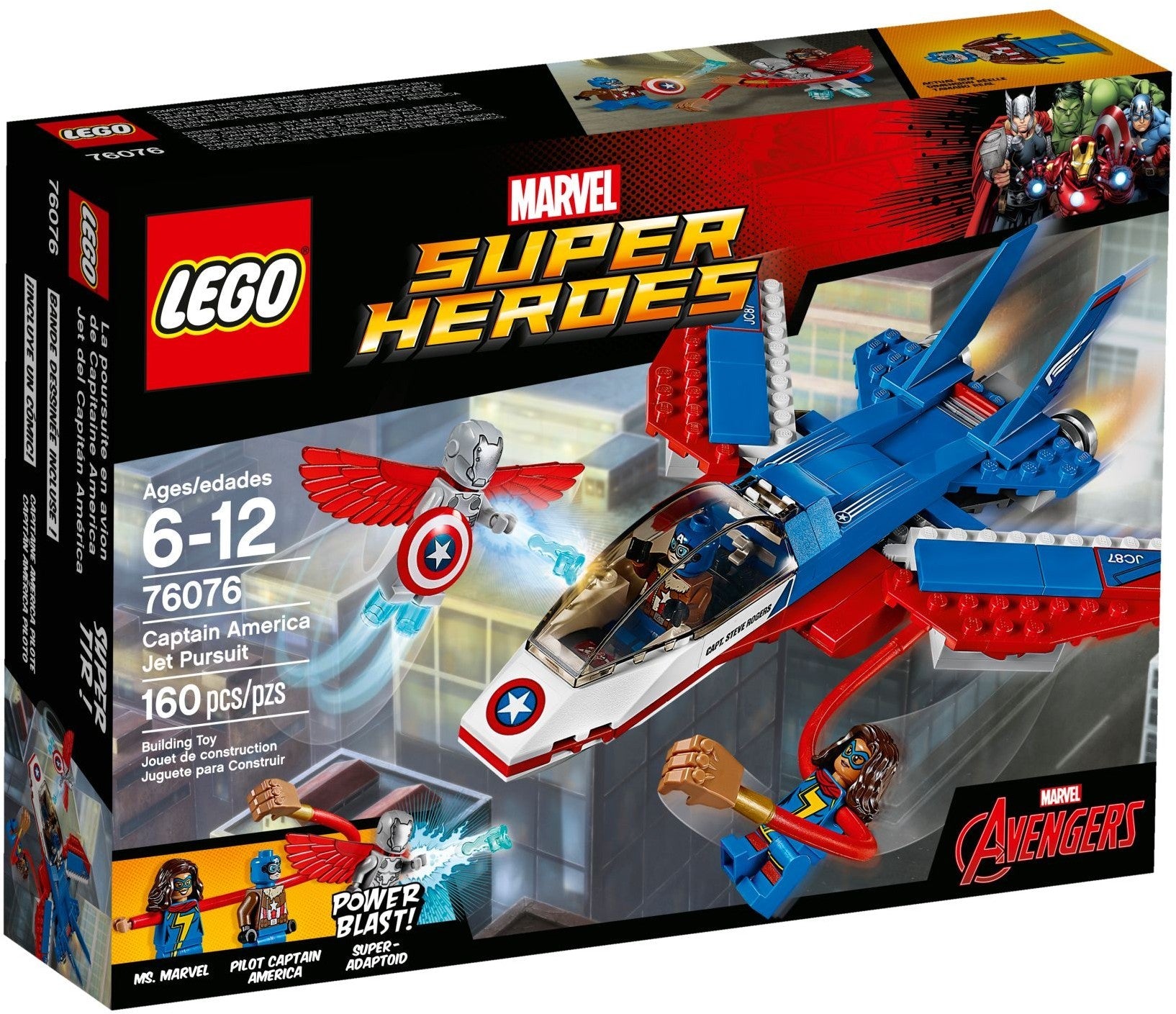 LEGO 76076 Marvel Super Heroes Captain America Jet Pursuit- Auzzi Store