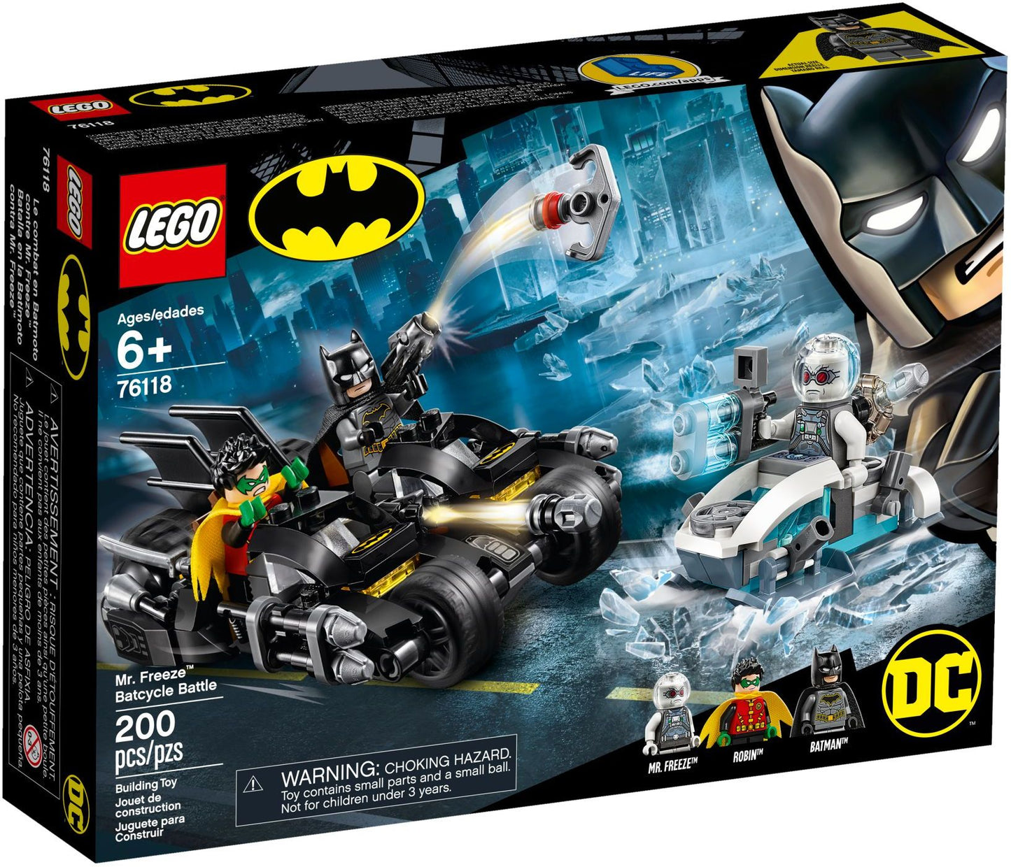 LEGO 76118 DC Super Heroes Mr. Freeze Batcycle Battle- Auzzi Store